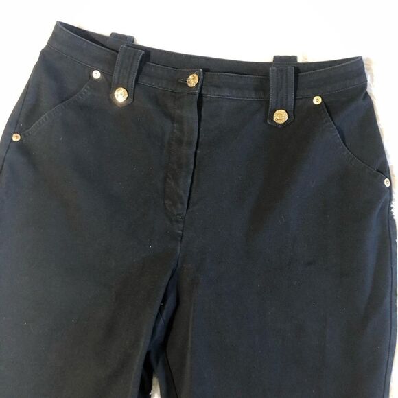 ST JOHN SPORT CONVERTIBLE ROLLUP PANTS BLACK SZ 10 - Picture 4 of 11